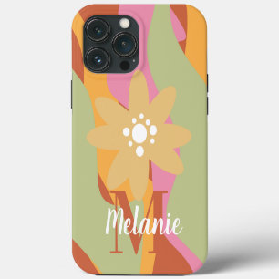 Groovy Flower Wave Pattern Name iPhone 13 Pro Max Case