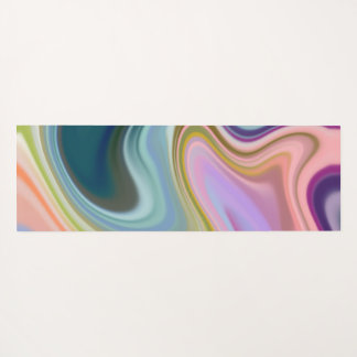 Groovy Flowers and Waves Yoga Mat