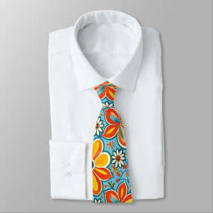 Groovy Flowers with Vintage Vibes Tie