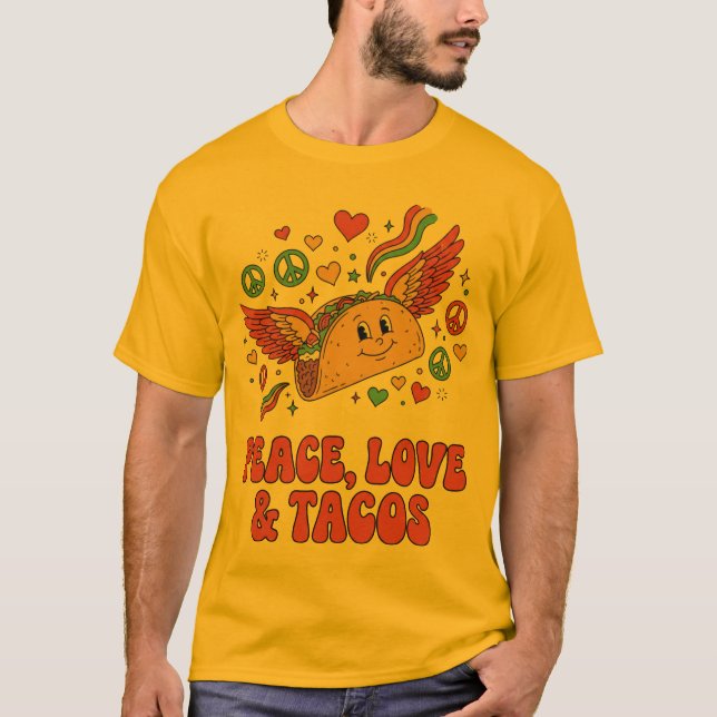 Groovy Flying Angel Taco T-Shirt (Front)