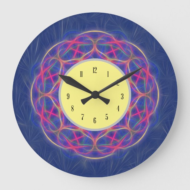 Groovy Fractal Art Clock (Front)