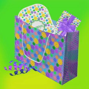 Groovy Fun Pickleball Pop Art  Large Gift Bag