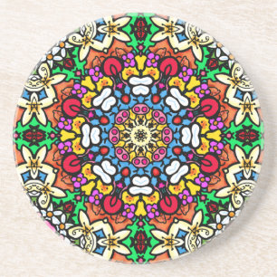 Groovy Funky Flower Power Coaster