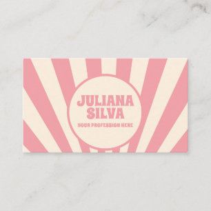 Groovy Funky Hippie 60s with QR Business Card