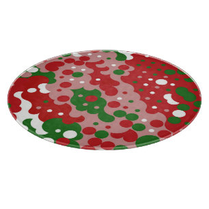Groovy Funky Mod Retro Christmas Pattern Cutting Board