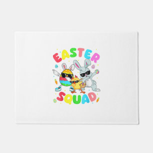 Groovy Funny Rabbit Egg Chick Easter Squad Day Men Doormat