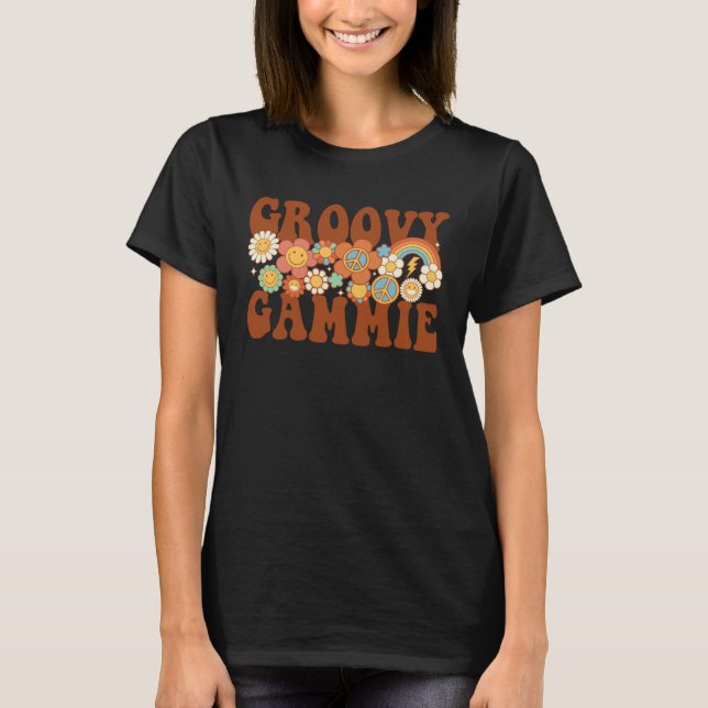 Groovy Gammie Retro Matching Family Baby Shower Mo T-Shirt (Front)
