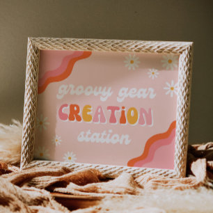 Groovy Gear Creation Station Sign   Groovy Party