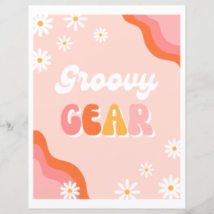 Groovy Gear Sign Groovy Party Station Sign
