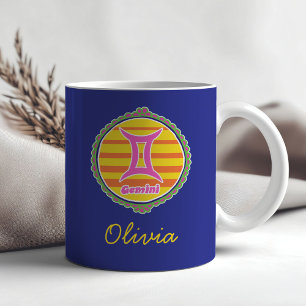 Groovy Gemini Custom Coffee Mug