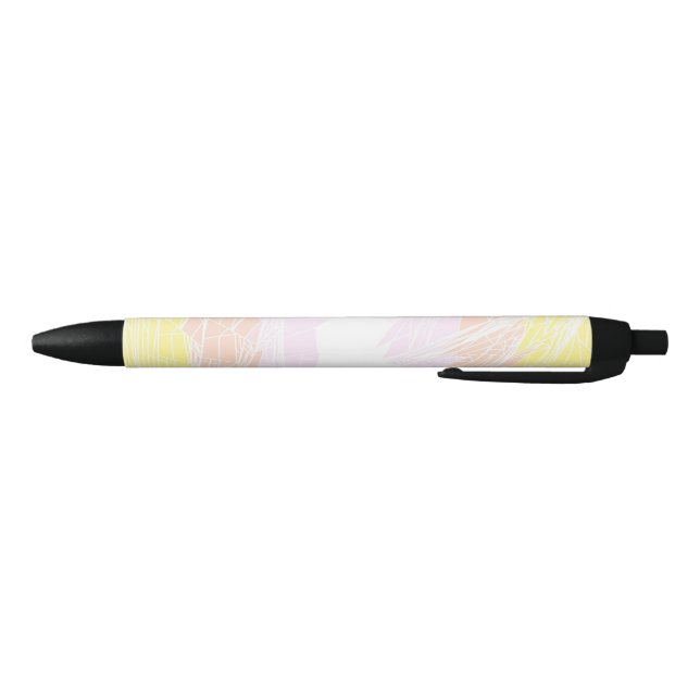 Groovy Geometric Abstract Pangender Pride Flag Black Ink Pen (Bottom)