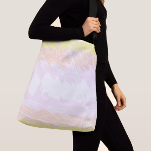 Groovy Geometric Abstract Pangender Pride Flag Crossbody Bag