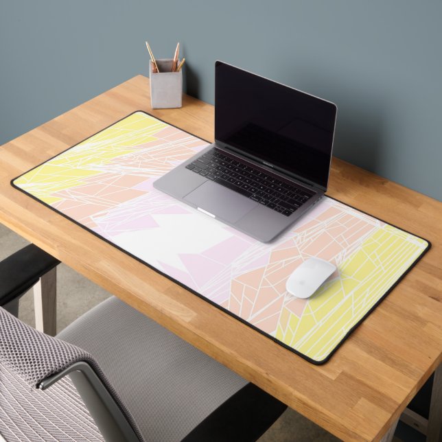 Groovy Geometric Abstract Pangender Pride Flag Desk Mat (Office 2)