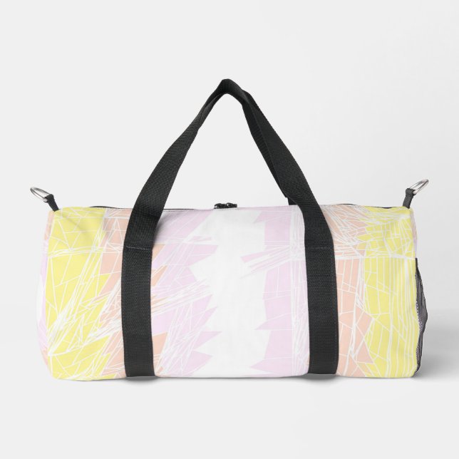 Groovy Geometric Abstract Pangender Pride Flag Duffle Bag (Front)