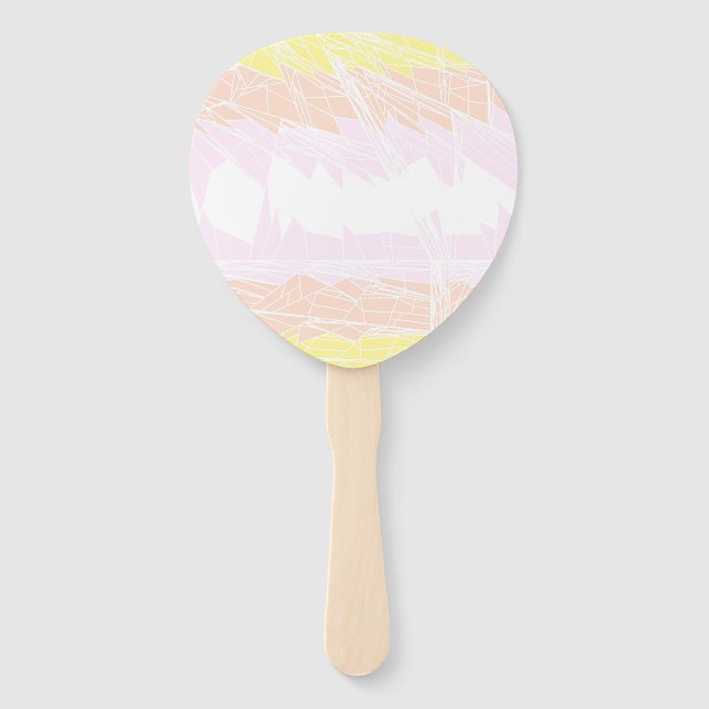 Groovy Geometric Abstract Pangender Pride Flag Hand Fan (Front)
