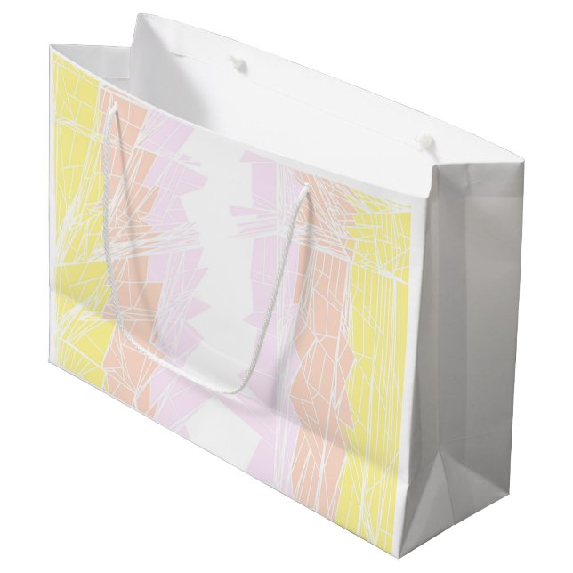 Groovy Geometric Abstract Pangender Pride Flag Large Gift Bag (Front Angled)