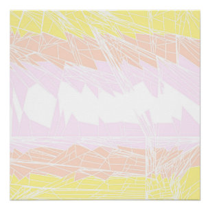 Groovy Geometric Abstract Pangender Pride Flag Poster