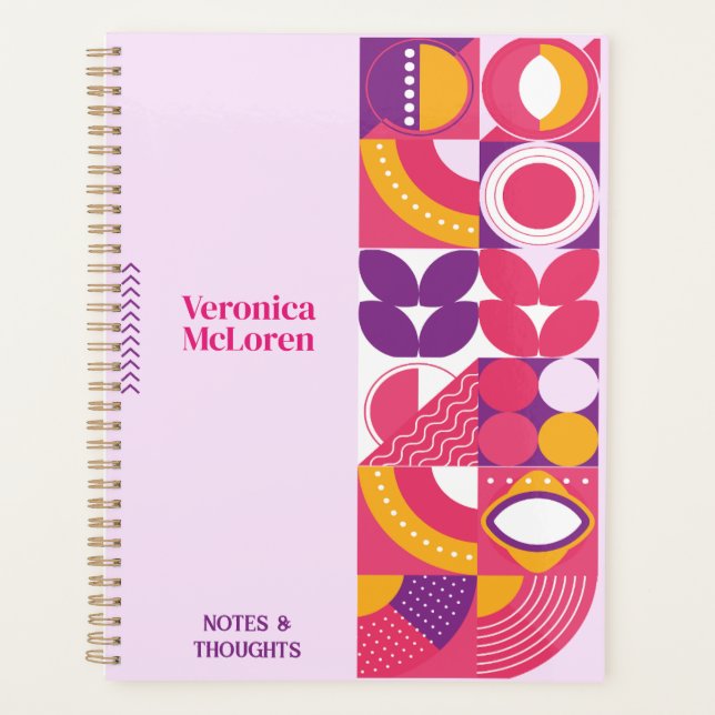 Groovy Geometry Planner: DIY Your Personalised Planner (Front)