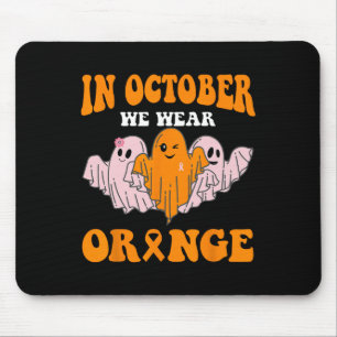 Groovy Ghost Adhd Awareness In October We Wear Ora Mouse Pad