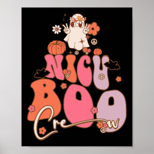 Groovy Ghost Nicu Boo Crew Halloween Cute Boo Men  Poster