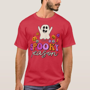 Groovy Ghost Spooky Season, Halooween Retro style T-Shirt