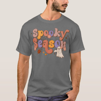Groovy ghost vintage graphic retro halloween spook T-Shirt