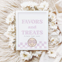 Groovy Girl Chequered Happy Face | Favour + Treats