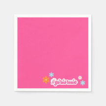 Groovy Girl Power Baby Shower Napkins