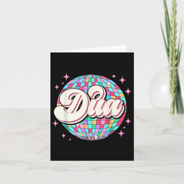 Groovy Girl Retro Dua First Name D Tee 80, 90's  Card (Front)