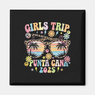 Groovy Girls Trip Punta Cana 2025 Matching Summer  Magnet