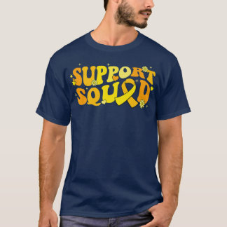 Groovy Gold Warrior Childhood Cancer Awareness Sup T-Shirt