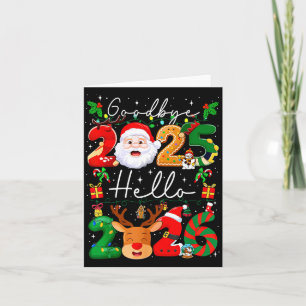 Groovy Goodbye 2025 Hello 2026 Happy New Years Eve Card