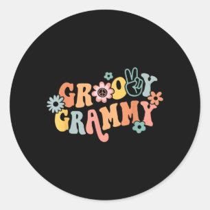 Groovy Grammy One Thankful Grammy Valentines Day Classic Round Sticker