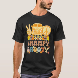 Groovy Grampy Hippie Peace Retro Matching Party Fa T-Shirt