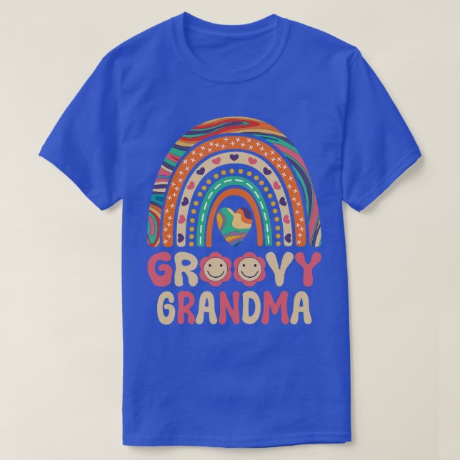 Groovy Grandma 60s Outfit 70s Theme Costume Rainbo T-Shirt (Design Front)