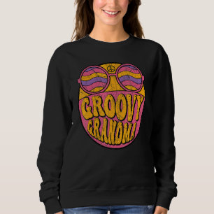 Groovy Grandma 70s Aesthetic Nostalgia 1970's Retr Sweatshirt