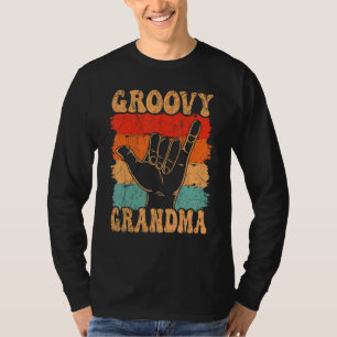 Groovy Grandma 70s Aesthetic Nostalgia 1970's Retr T-Shirt