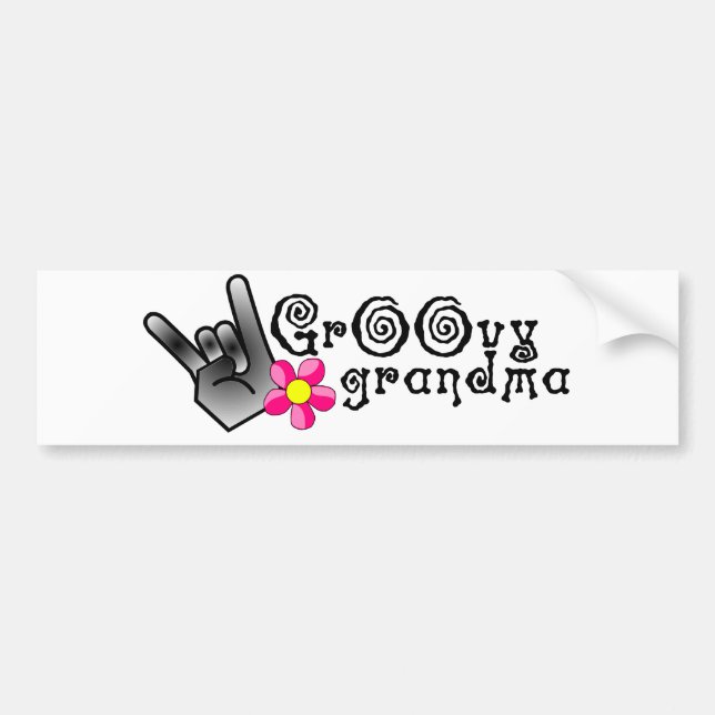 Groovy Grandma Bumper Sticker (Front)
