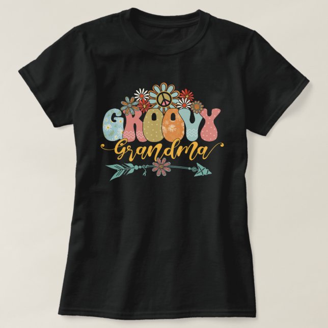 Groovy Grandma Shirt, Funny Grandma,  For Women T-Shirt (Design Front)