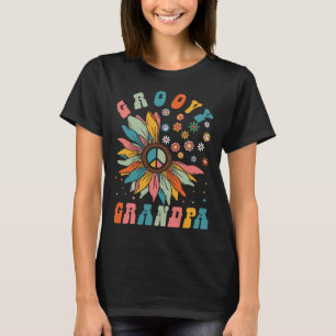 Groovy Grandpa Hippie Peace Sign Tie Dye Father's  T-Shirt