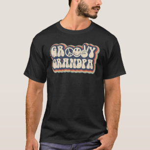 Groovy Grandpa New Papa Pregnancy Reveal Birthday  T-Shirt