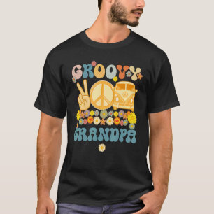 Groovy Grandpa Retro Matching Family Baby Shower F T-Shirt
