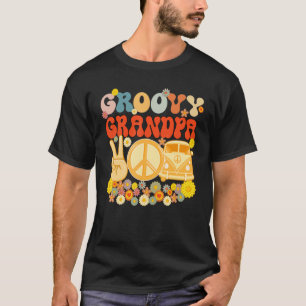 Groovy Grandpa Retro Matching Family Baby Shower F T-Shirt