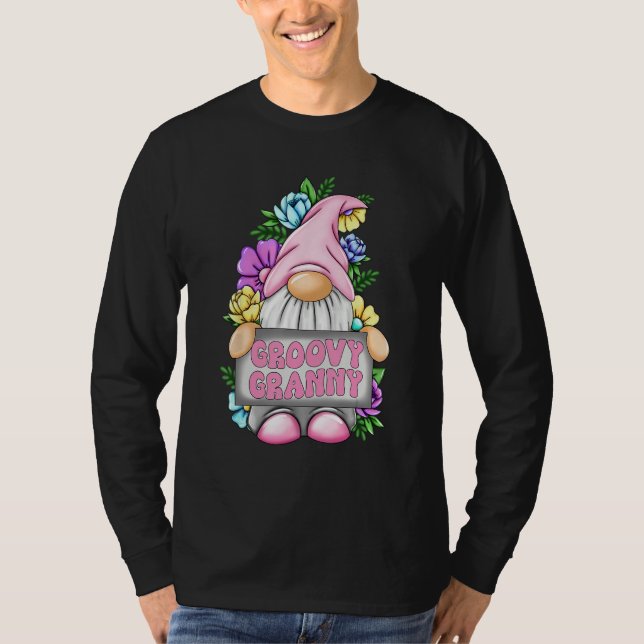 Groovy Granny Gnome Happy Mothers Day For Mom Gnom T-Shirt (Front)