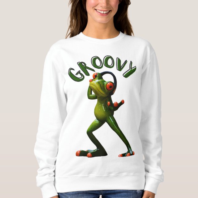 Groovy Green Frog Sweatshirt (Front)