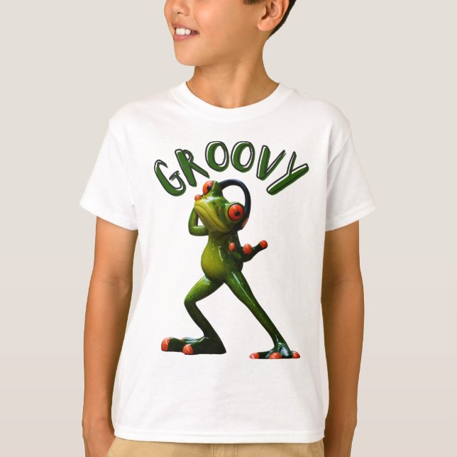 Groovy Green Frog T-Shirt (Front)