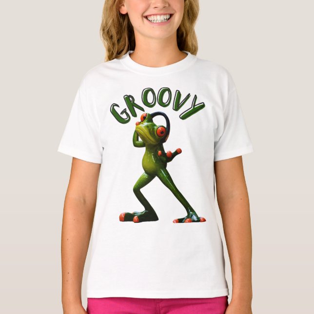 Groovy Green Frog T-Shirt (Front)