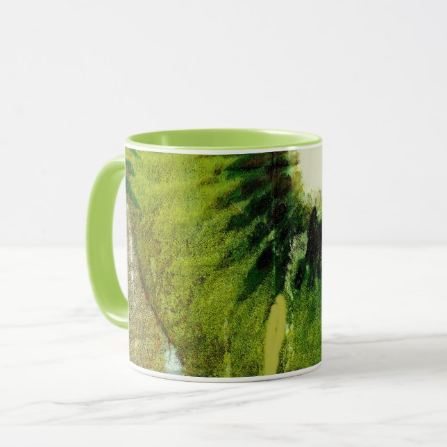 Groovy Green Kiwi Tie Dye Mug (Front Left)