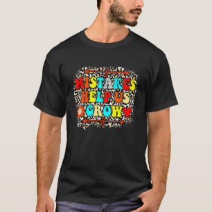Groovy Growth Mindset Positive Retro Teachers Back T-Shirt