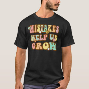 Groovy Growth Mindset Positive Retro Teachers Back T-Shirt